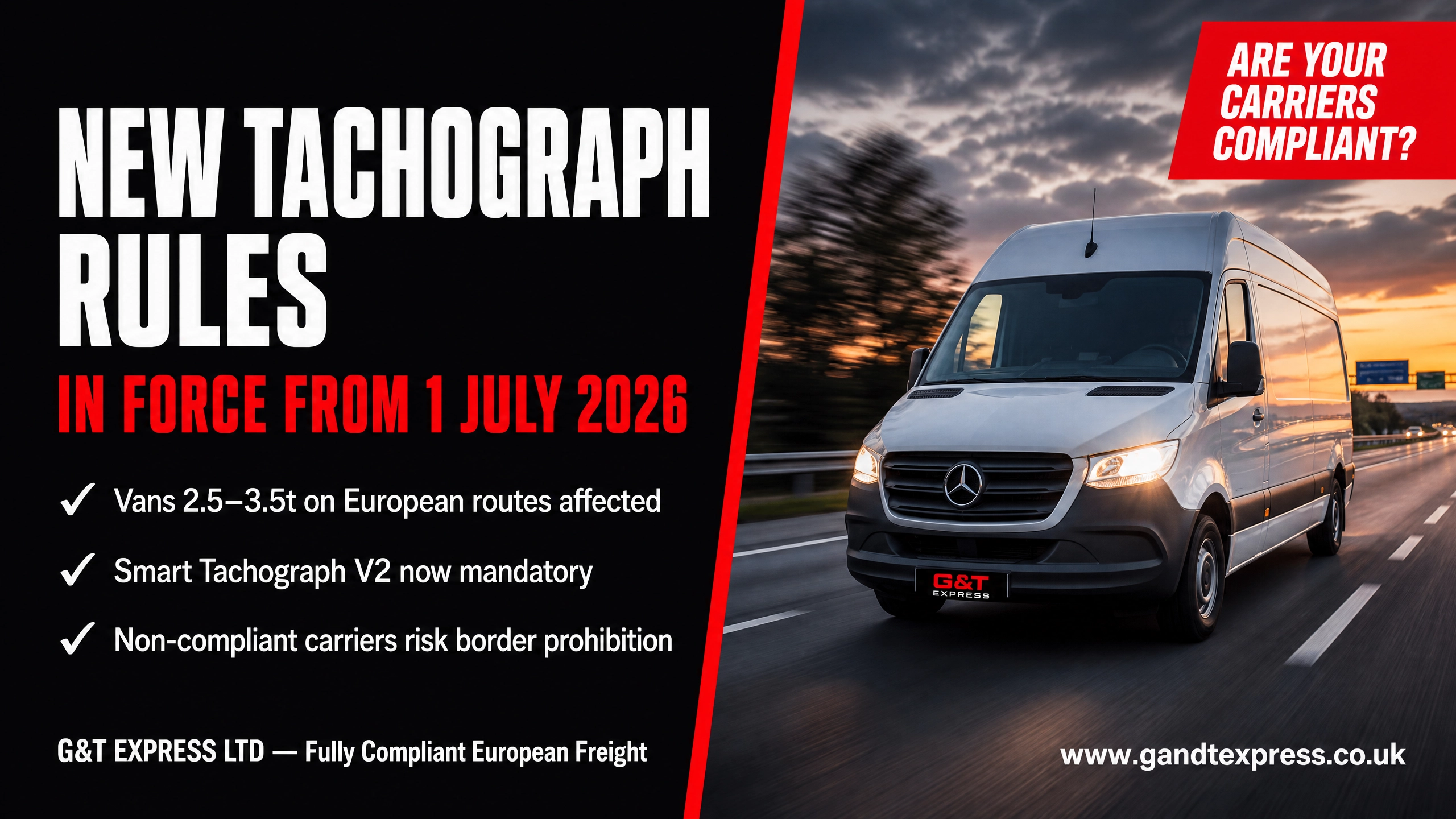 New Tachograph Rules for European Vans from 1 July 2026 — What It Means for Your Business